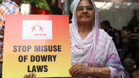 Protest against anti-dowry law