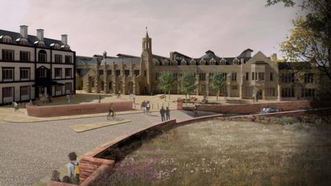 Artist's impression of the revamped main entrance at Carlisle Railway Station