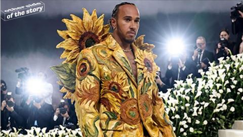 AI image of Lewis Hamilton at the Met Gala