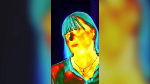 Thermal image of Victoria Gill showing a cold nose