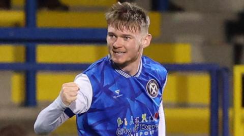 Ryan McNickle celebrates his winning goal