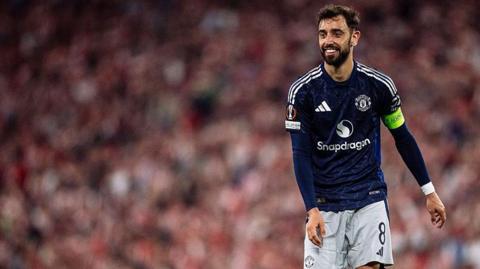 Bruno Fernandes in action for Manchester United