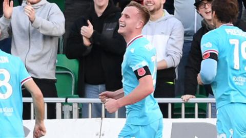 Ryan Finnigan celebrates