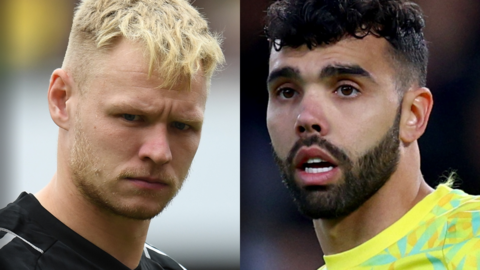 Aaron Ramsdale and David Raya in split picture