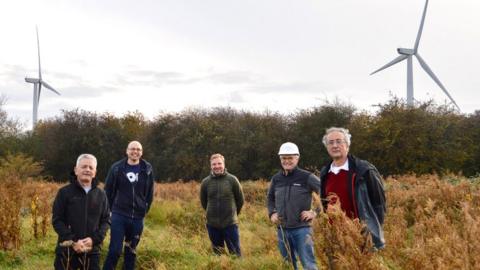 Left to right: Mark Pepper, David Tudgey, Kye Dudd, Dr Charles Gamble, Roger Sabido