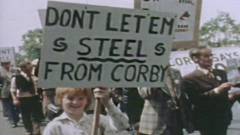 Corby steel protests