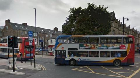 Buses on Newcastle's John Dobson Street