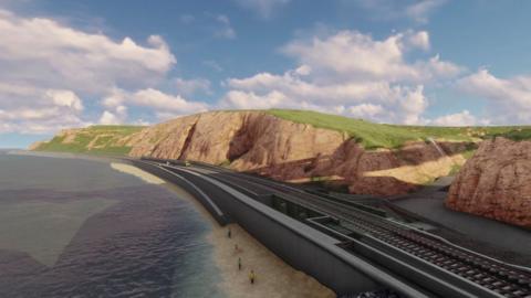 Dawlish rail line plans. Pic: Network Rail