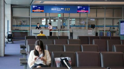 A boarding gate at Incheon International Airport