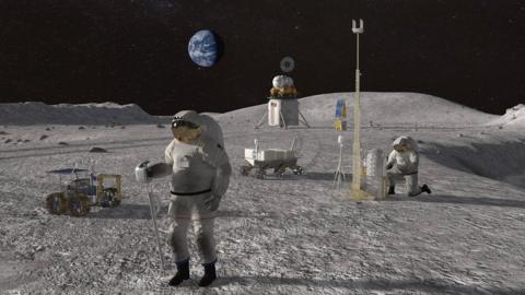 Humans on Moon