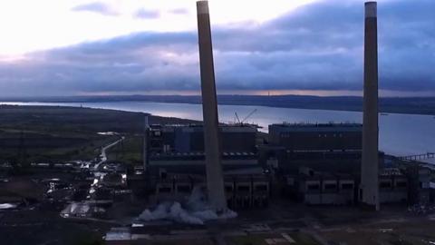 Chimneys staring to collapse