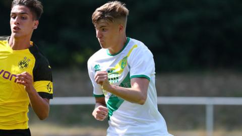 Tom Scully made three appearances for Norwich City in the English Football League Trophy