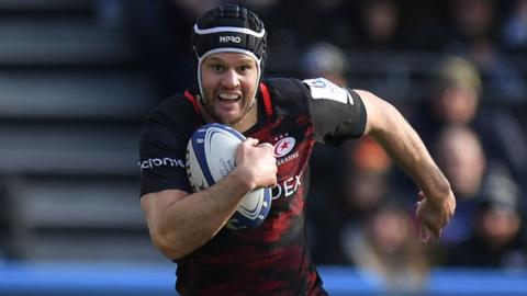 Duncan Taylor in action for Saracens