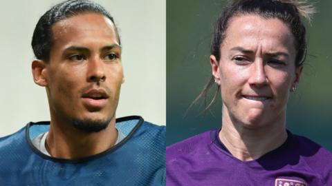 Virgil van Dijk and Lucy Bronze