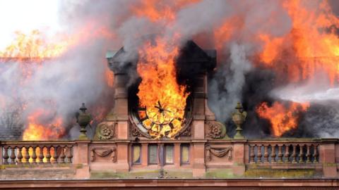 Fire at Bank Buildings