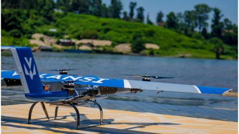 Drone at the Lake Kivu Challenge