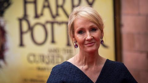 JK Rowling attends a press review of Harry Potter and the Cursed Child in 2016