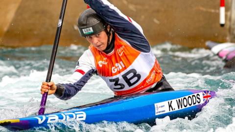 Great Britain's Kimberley Woods in action at the Lee Valley White Water Centre