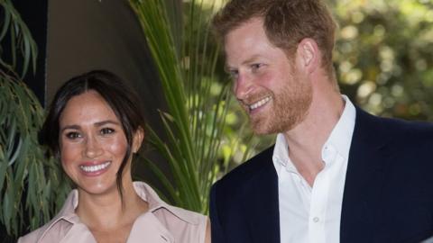 Prince Harry, Duke of Sussex and Meghan, Duchess of Sussex visit the British High Commissioner's residence to attend an afternoon reception to celebrate the UK and South Africa’s important business and investment relationship, looking ahead to the Africa Investment Summit the UK will host in 2020. This is part of the Duke and Duchess of Sussex's royal tour to South Africa. on October 02, 2019 in Johannesburg, South Africa.