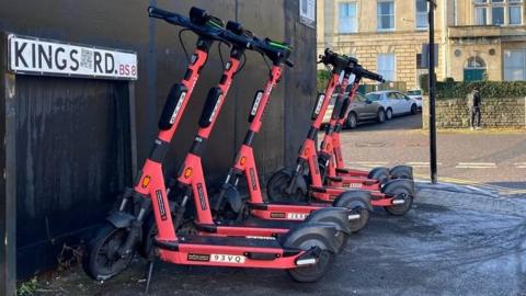 The e-scooters are currently operated by Voi