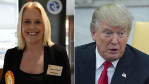 Donald Trump and Laura Benson