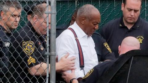 Cosby leaves the courthouse after being sentenced