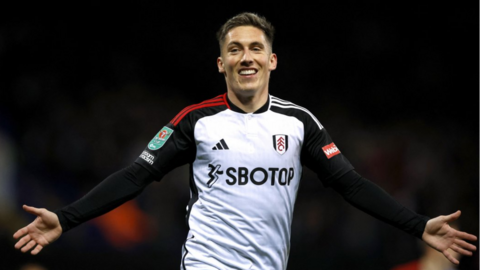 Harry Wilson celebrates scoring for Fulham