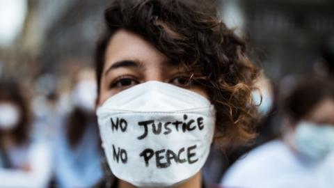 Protester in Melbourne