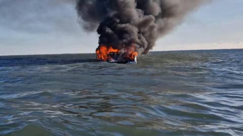 Boat fire