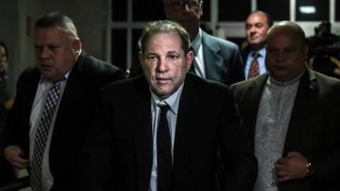 Harvey Weinstein arrives for his trial on sexual assault charges in New York