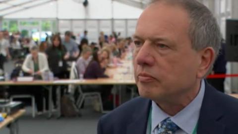A council leader says his party lost overall control because voters dislike the national government.