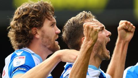 Ryan Hedges celebrates