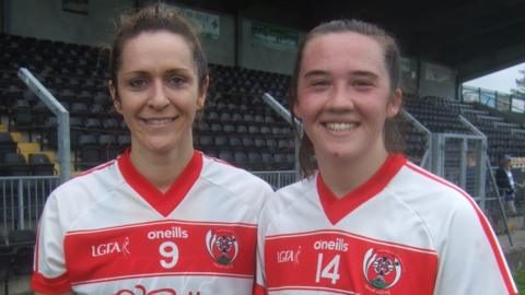 Caroline O'Hanlon and Caitriona O'Hagan are hoping to help Carrickcruppen avenge last year's Armagh final defeat by Clann Eireann