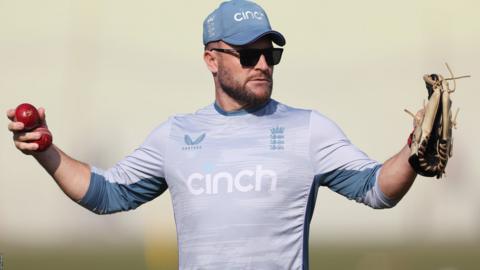 Brendon McCullum during a coaching session in Pakistan