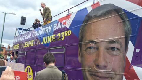 Farage on his bus