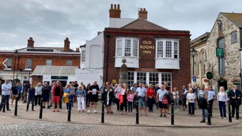 Protest in Weymouth