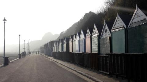 Beach huts in Bournemouth