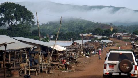 Mist shrouds the Simandou mountains in Beyla, Guinea, June 4, 2014