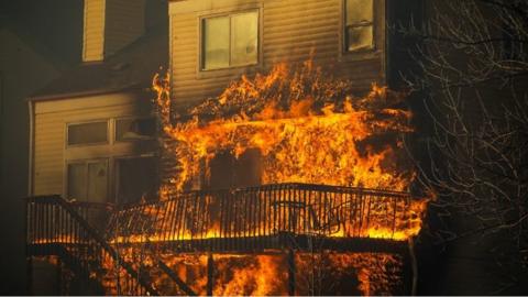 House on fire in Colorado