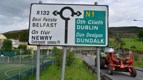 Sign near Irish border