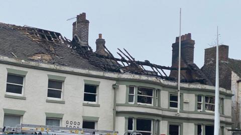 Damage to the roof