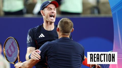 GB's Andy Murray and Dan Evans celebrate