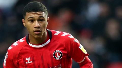 Mason Burstow in action for Charlton Athletic