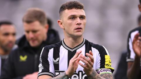 Kieran Trippier applauds supporters