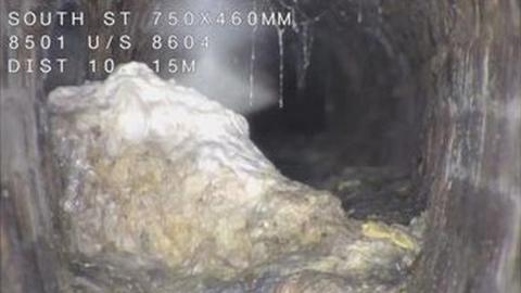 Fatberg in South Street in St Andrews