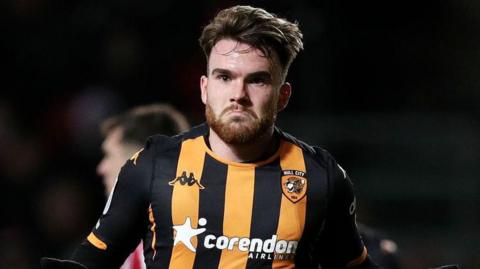 Aaron Connolly playing for Hull City