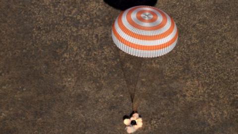 Russia's Soyuz MS-02 space capsule carrying the International Space Station.