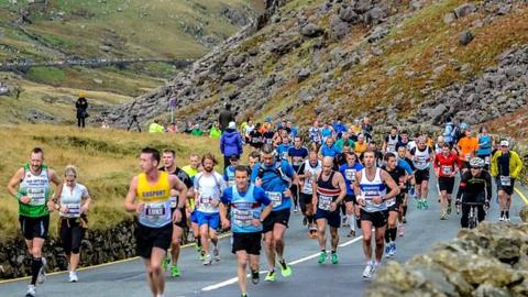 Runners in the Snowdonia Marathon