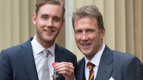 Stuart Broad and Chris Broad