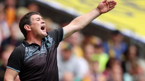 Mansfield Town boss Nigel Clough at Wembley